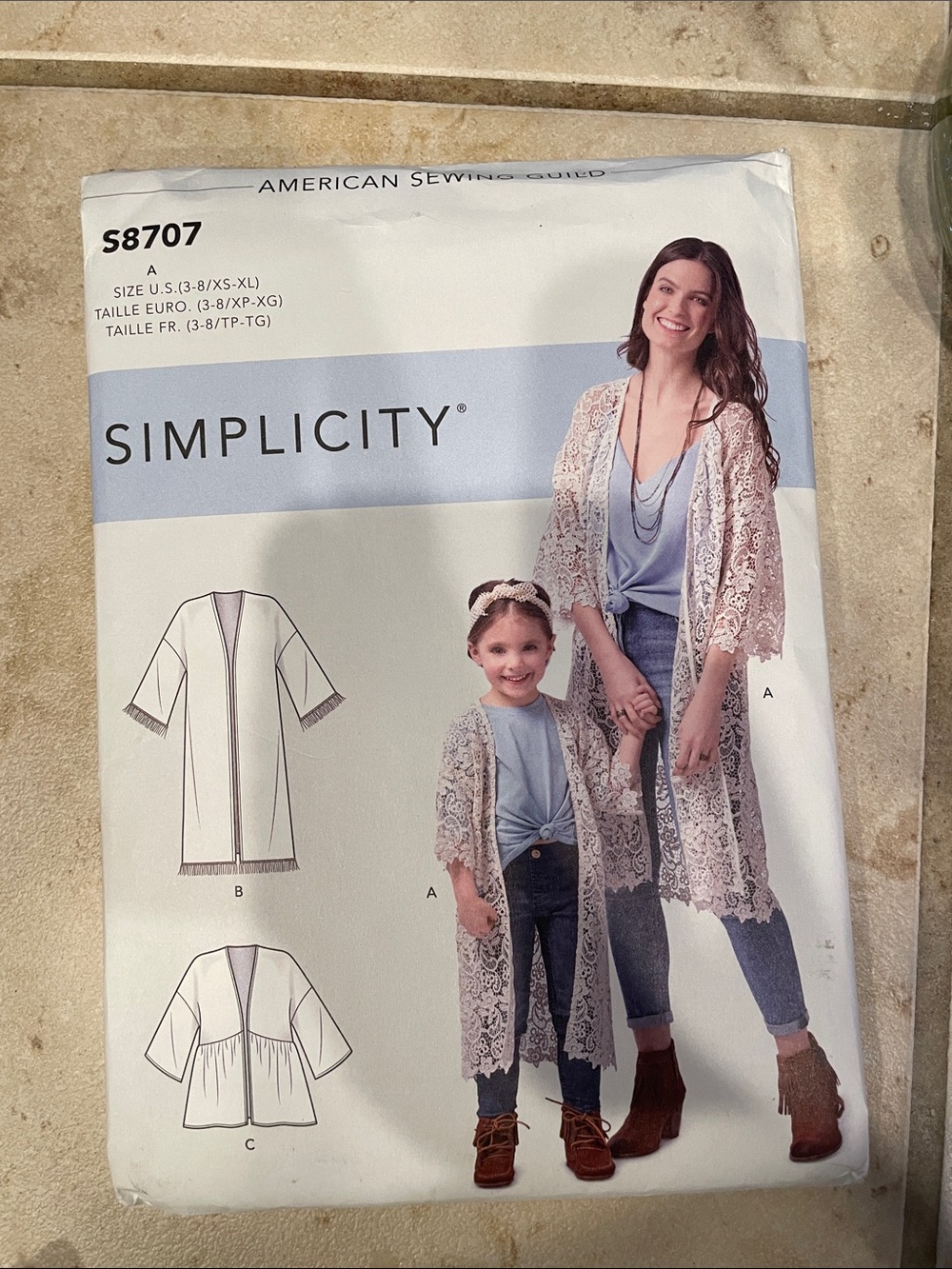 Mommy and me sewing pattern Uncut Simplicity S8707
